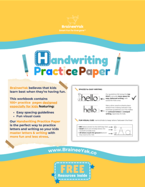 Handwriting Practice Paper for Kids - YAK EDITION - Image 4
