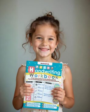 Print Handwriting Workbook: A Fun Trace & Learn Practice Book to Quickly Improve Penmanship with Fun Facts and Silly Sentences - Image 2